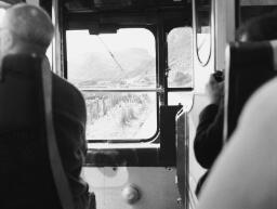 Blaenau Football team - Bus on Moelwyn - Outlet Festiniog Power Station - John Barber - Holyhead thumbnail