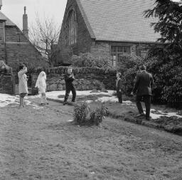 Mona Talweun Ydd, Meinir etc. Vicarage in Church forecourt - Snow on Minaint - Emlyn Jones - Annedd Deg - Geraint Parry, Ffestiniog. - Mrs Penhall - Feb-69 thumbnail