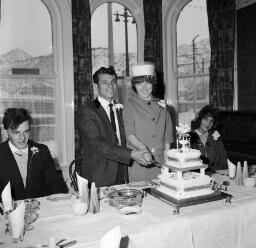 Morris Jones - Betty Morgan Evans, Tanybwlch (Wedding) Gwyndaf Evans and Robin- Evans Penrhyndeudr - Jan-66 thumbnail