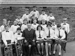 Ysgol Moelwyn School Band. Cookery girls - Marwood - Swimming winner - Mrs. Richard Parry. Jim Mair thumbnail